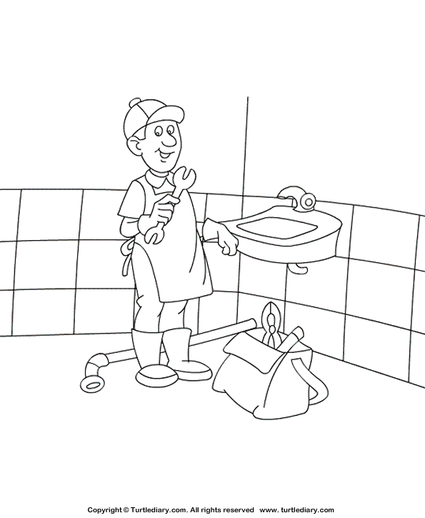Plumber Coloring Page