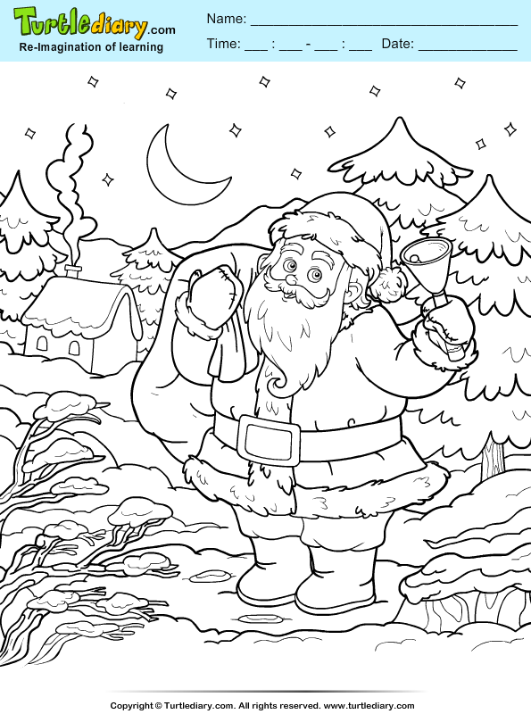 Christmas at the North Pole Coloring Page