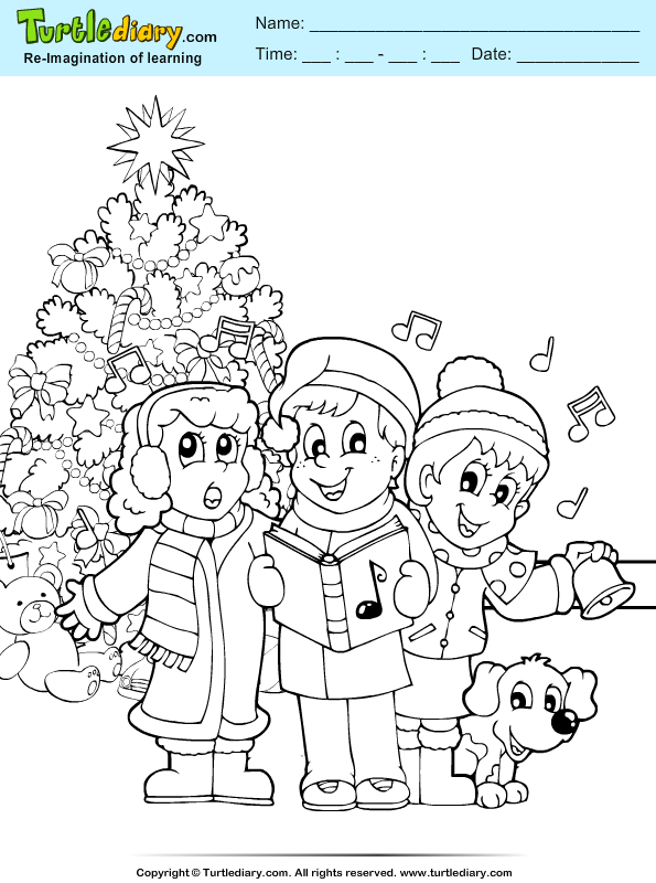 Christmas Carol Coloring Page