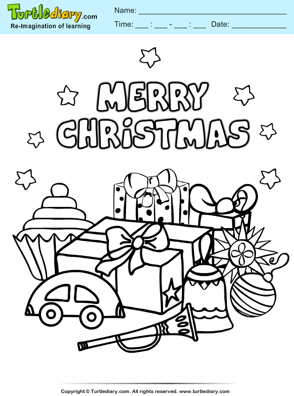 Christmas Gifts Coloring Page