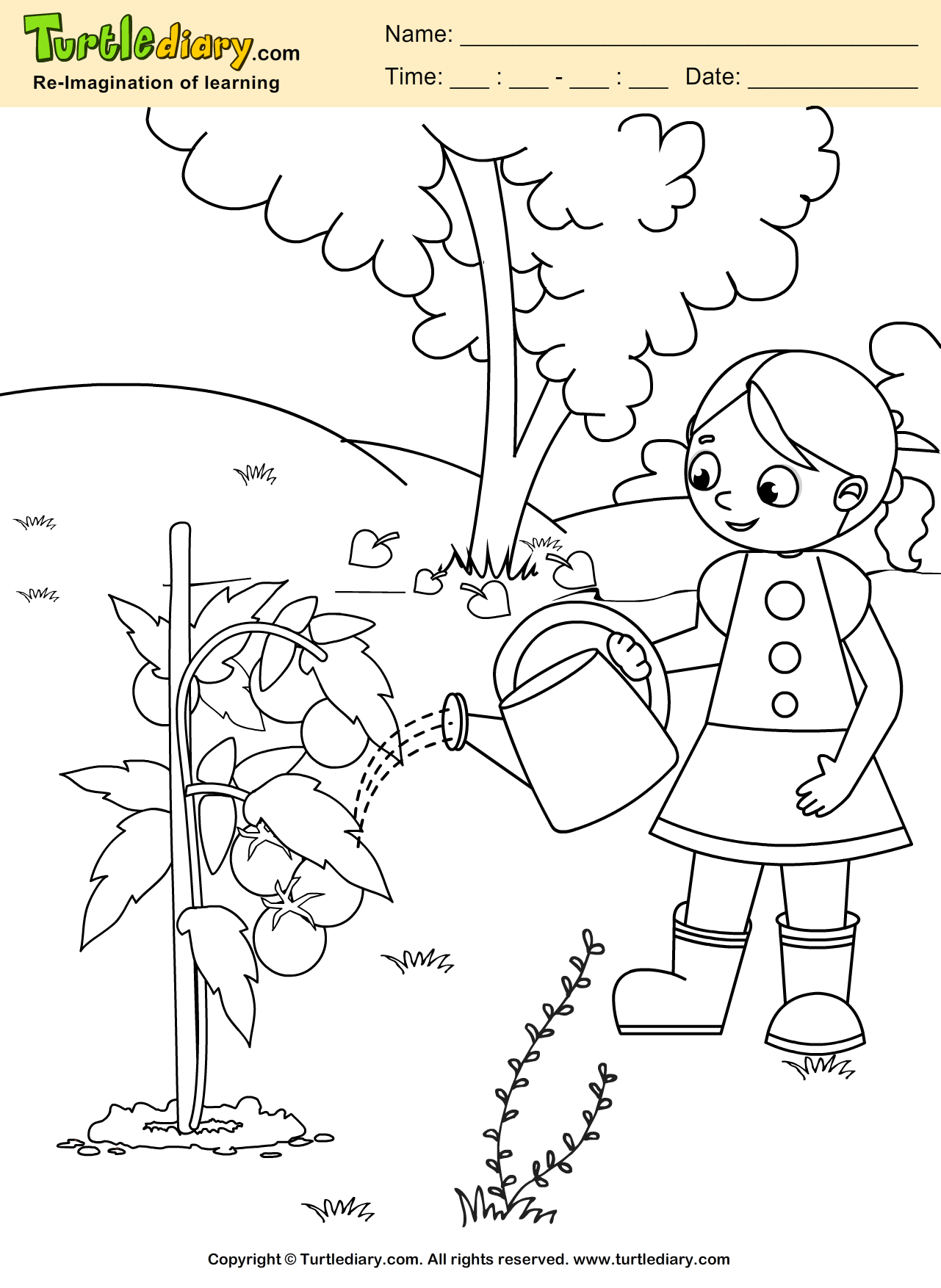 Water Plant Coloring Page