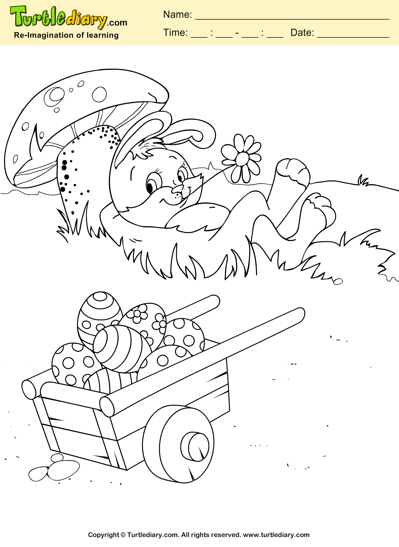 Easter Rabbit Coloring Page