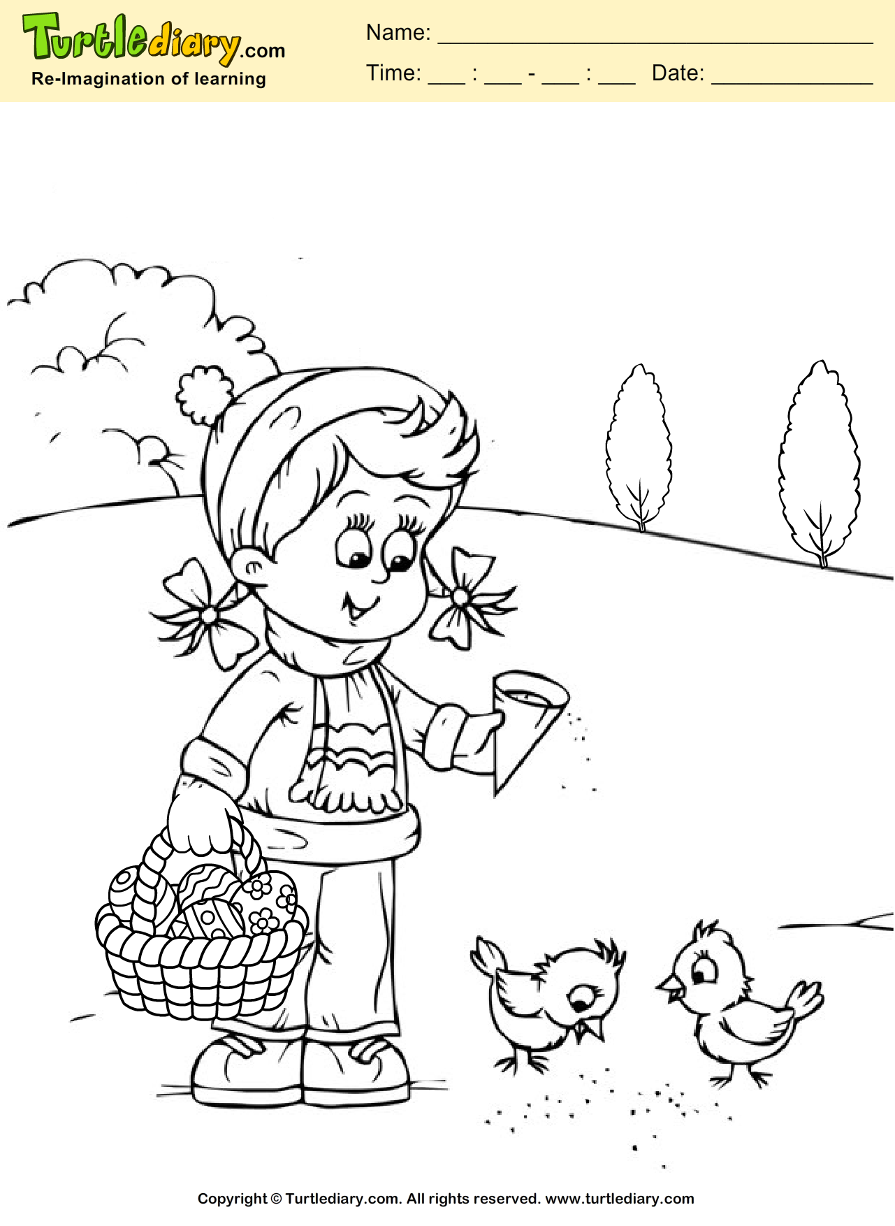 Happy Easter Coloring Sheet