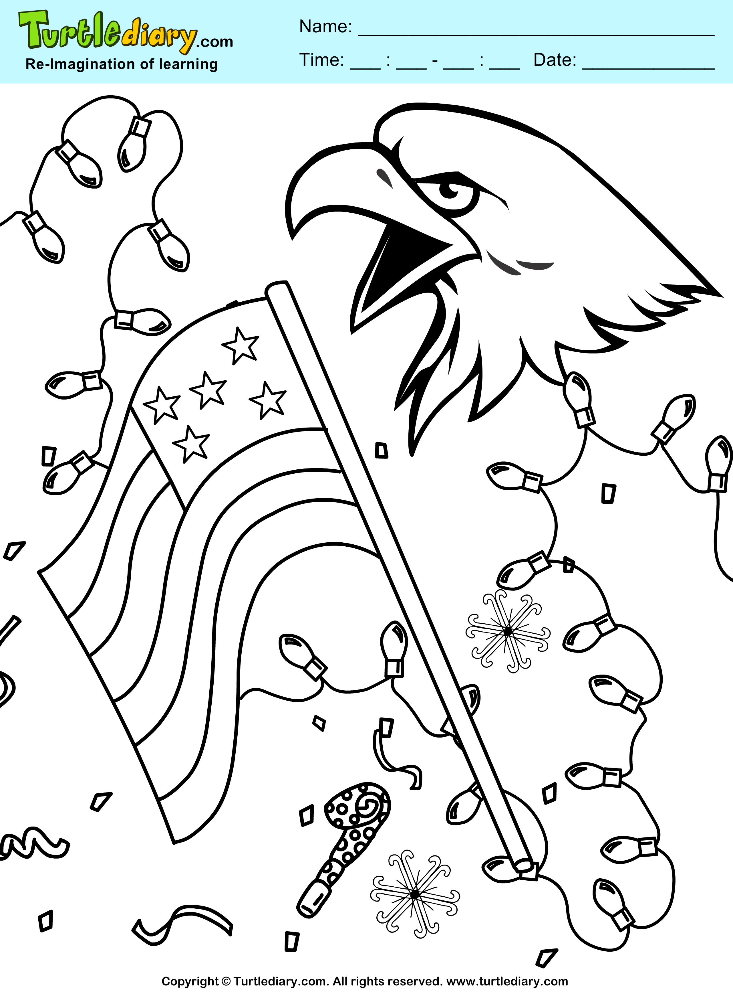 US Independence Coloring Sheet