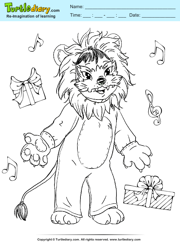 Fancy Dress Party Coloring Page