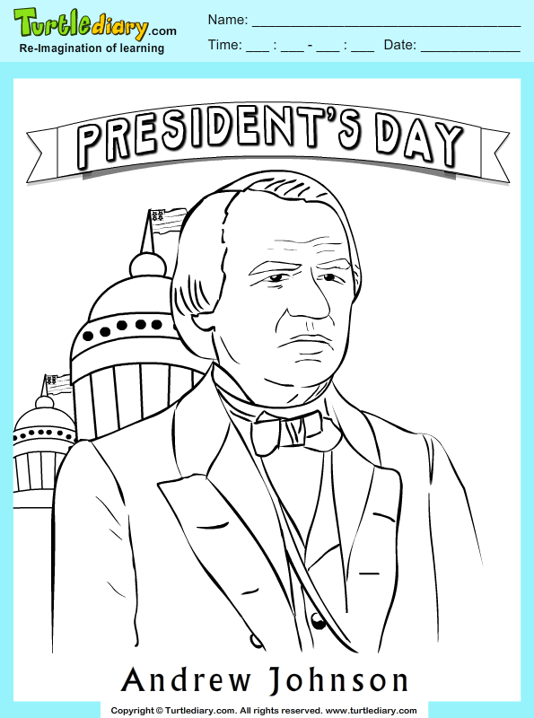 Andrew Johnson Coloring Page