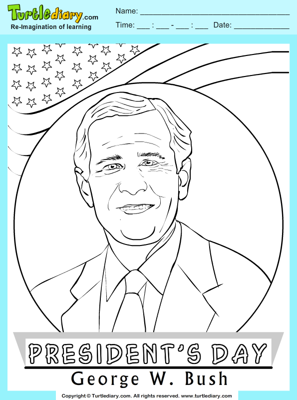 George W Bush Coloring Page