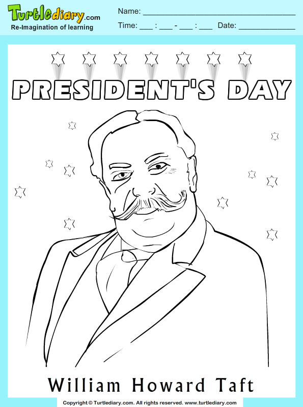 William Howard Taft Coloring Page