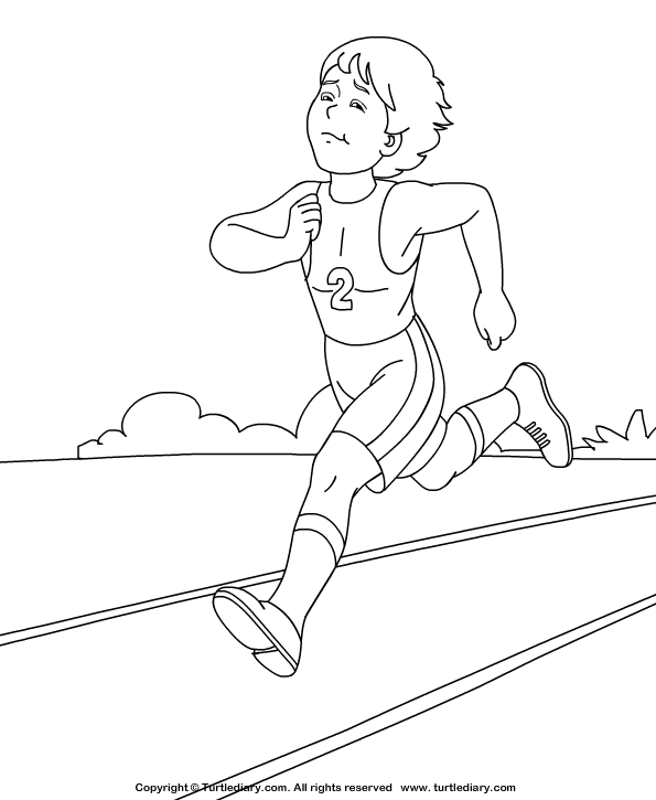 Athlete Coloring Page