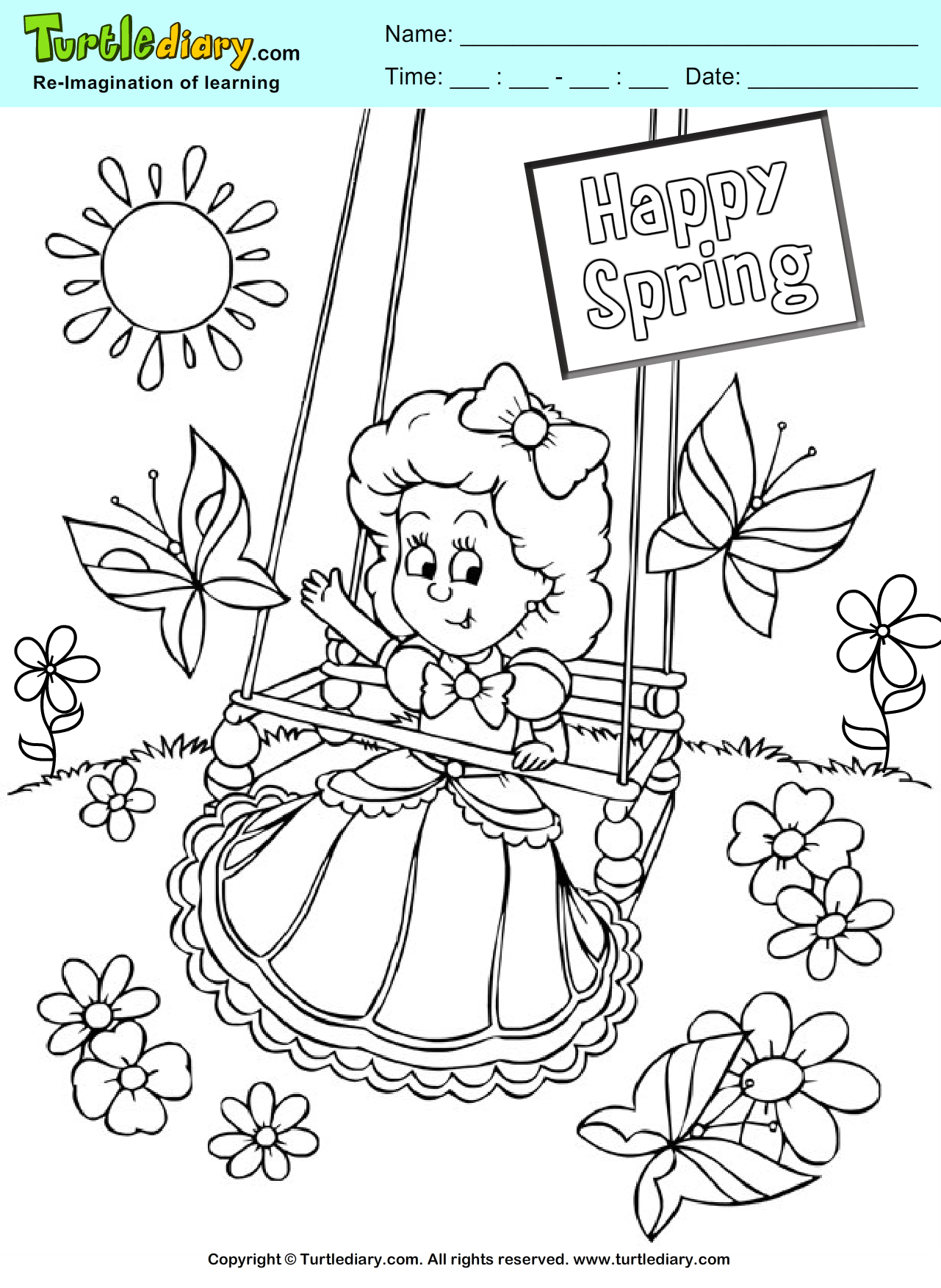 Swing Coloring Page