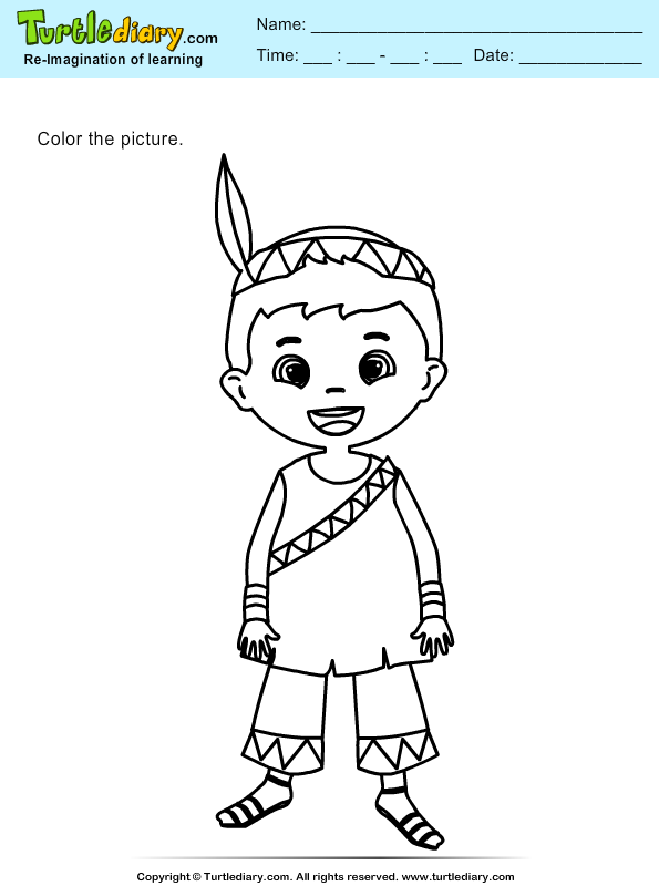 Color an Indian