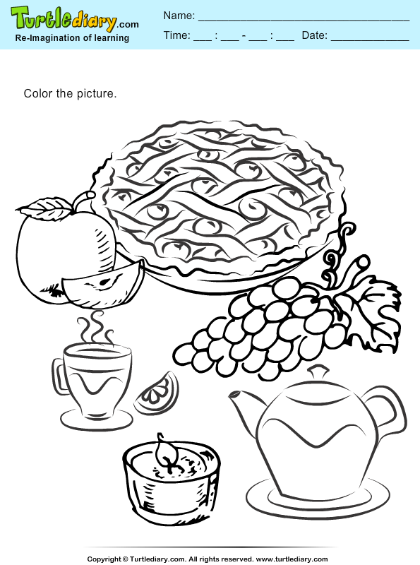 Thanksgiving Coloring Pie