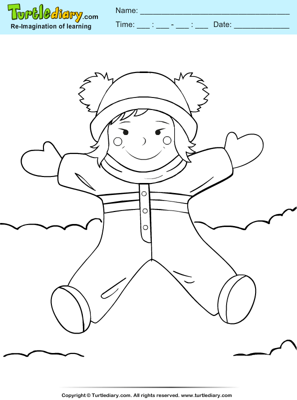 Jumping Girl Coloring Page