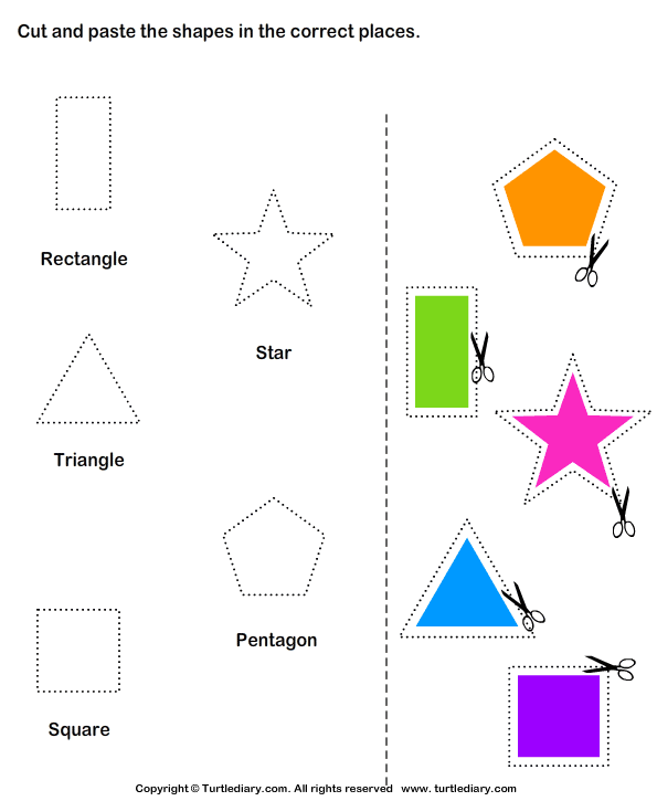 Cut and Paste Activities | Cut and Paste Shapes Worksheets