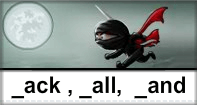 Ack All And Words Typing Ninja - -and words - First Grade