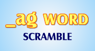 Ag Words Scramble - -ag words - First Grade