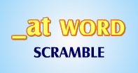At Words Scramble - -at words - Kindergarten