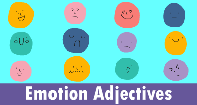 Emotion Adjectives - Adjectives - Third Grade