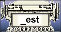 Est Words Speed Typing - -est words - First Grade