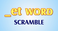 Et Words Scramble - -et words - First Grade