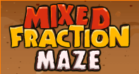 Mixed Fraction Maze - Fractions - Fourth Grade