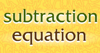 Subtraction Equation - Subtraction - First Grade