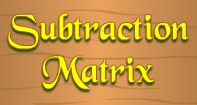 Subtraction Matrix - Subtraction - First Grade
