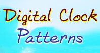 Digital Clock Patterns - Time - Second Grade