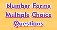 Number Forms : Multiple Choice Questions - Numbers - Third Grade