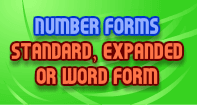 Number Forms: Standard, Expanded or Word Form - Place Value - Third Grade
