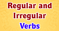 Regular and Irregular Verbs - Verb - Third Grade