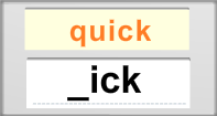Ick Words Rapid Typing - -ick words - Second Grade