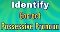 Identify Correct Possessive Pronouns
