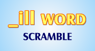 Ill Words Scramble - -ill words - First Grade