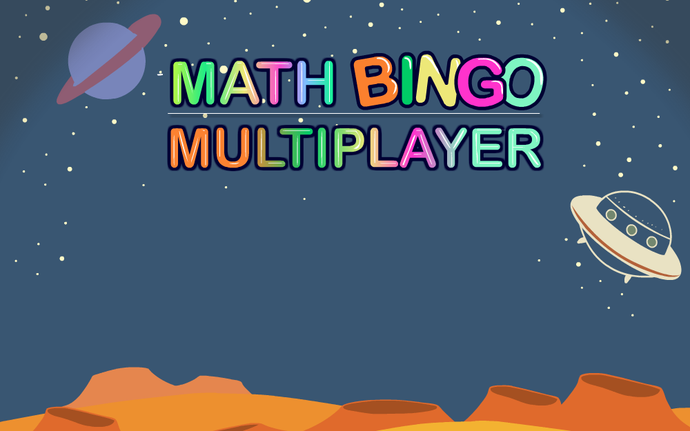 Math Bingo Multiplayer - Division - Second Grade