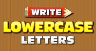Write Lowercase Letters - Spelling - Kindergarten