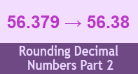 Rounding Decimal Numbers - Decimal - Third Grade