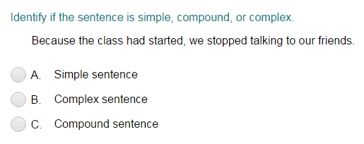 Identifying Sentences as Simple, Compound or Complex
