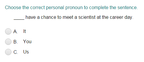 Choosing the Correct Personal Pronoun Part 2