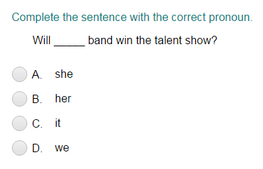 Completing Sentences with the Correct Pronouns Part 1