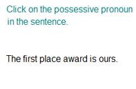 Identifying Possessive Pronouns in Sentences