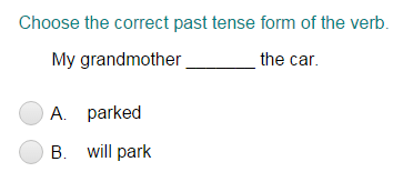 Completing a Sentence Using Past Tense Form of the Verb