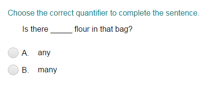 Completing a Sentence with the Correct Quantifier Part 2