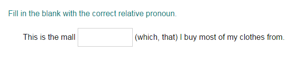 Using the Correct Relative Pronoun