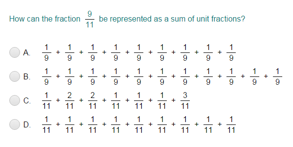 Decompose Fractions into Unit Fractions
