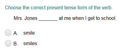 Choosing the Correct Present Tense Verb Part 2
