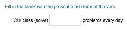 Using the Present Tense Form of a Verb Part 1