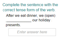 Completing the Sentence with Correct Tense Form Part 2