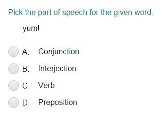 Identifying Part of Speech for a Given Word Part 3