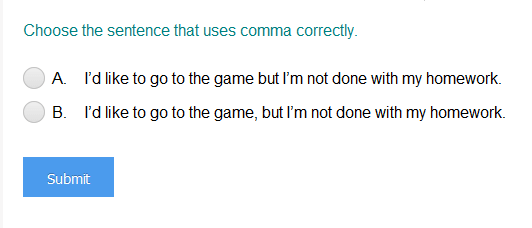 Identifying Sentences That Use Comma Correctly Part 3